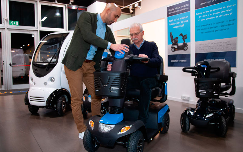 Showroom scooter per disabili