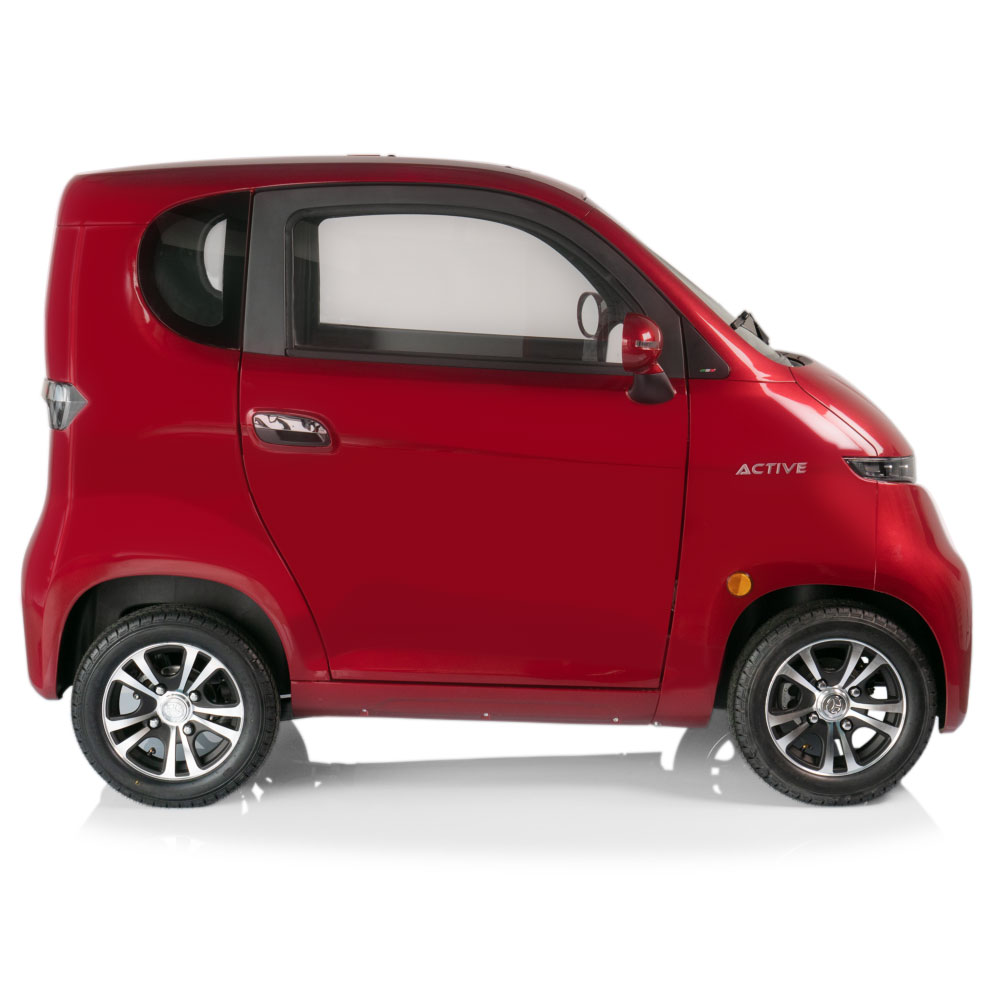 minicar elettrica senza patente active con manubrio